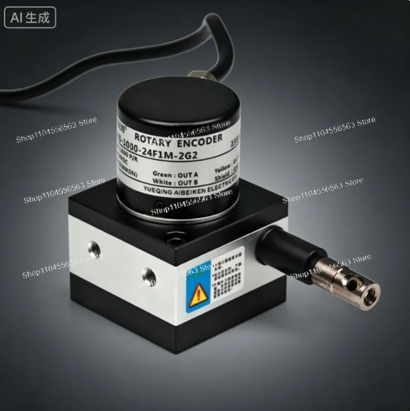 Dia50mm Drawstring Encoder: 1M Wire Pulse, RS485 Linear Position Sensor, 100-5000PPR
