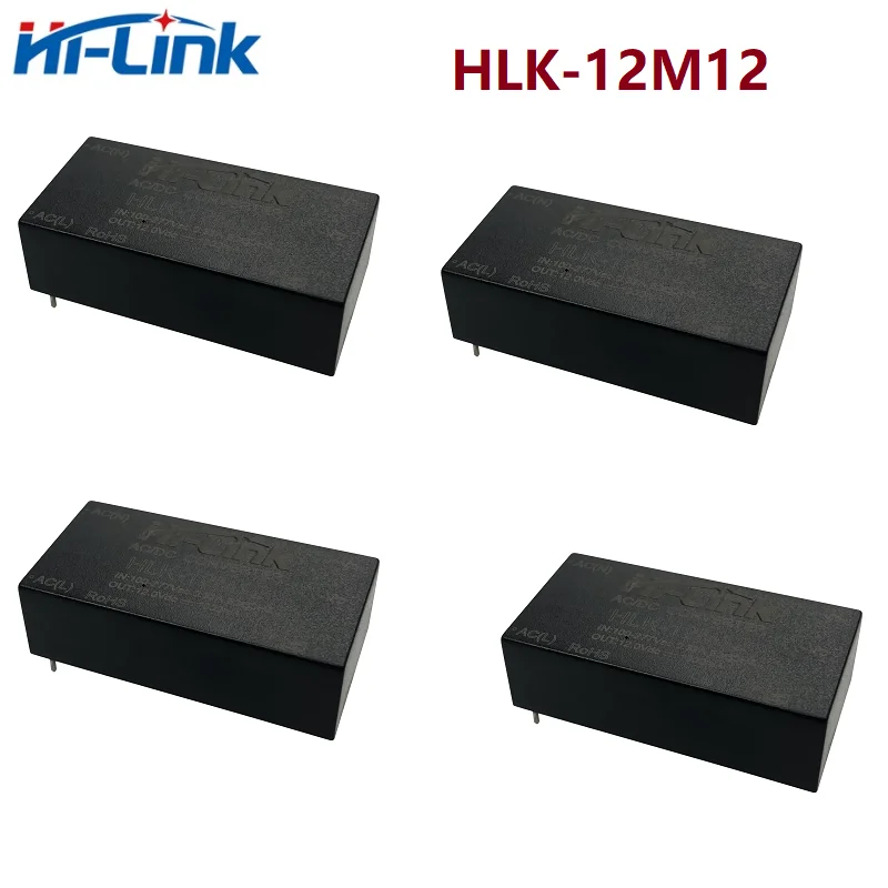 

Free shipping 5pcs/lot Hi-Link AC DC converter 220V 12V 12W AC DC isolated switching step down power supply module HLK-12M12