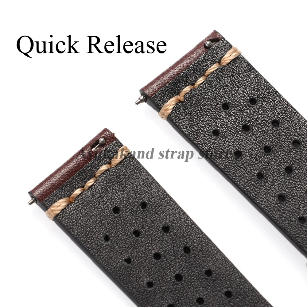 Cinturino in pelle fatto a mano marrone a sgancio rapido da 20 mm 22 mm per Seiko per cinturino Omega per cinturino Smartwatch uomo donna cintura