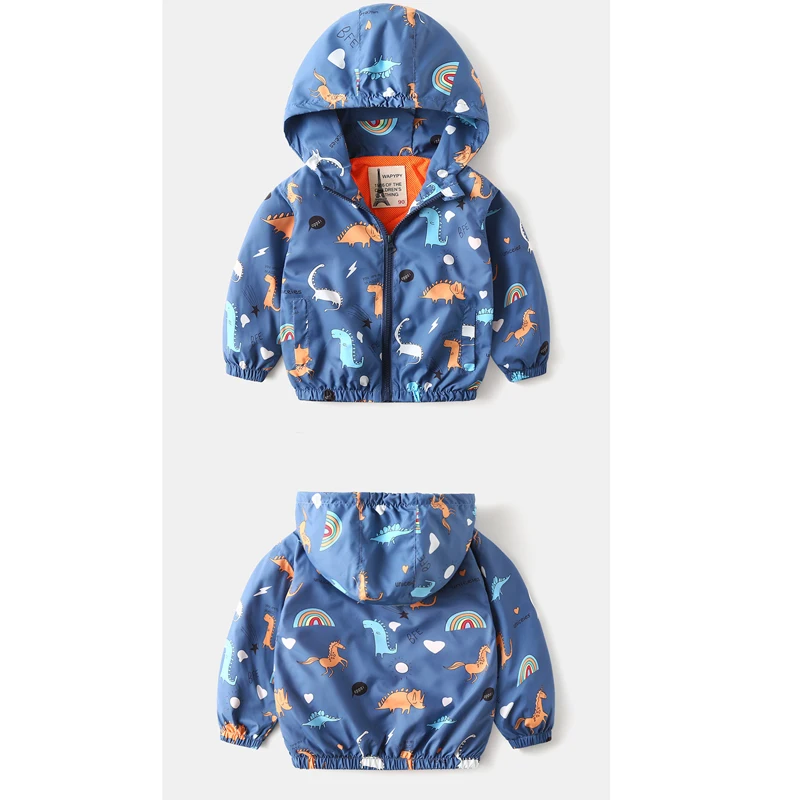 Spring Boy's Jacket Casual Kids Cartooon Hoodies Fashion Breathable Sun Protection Coats Children's Clothing