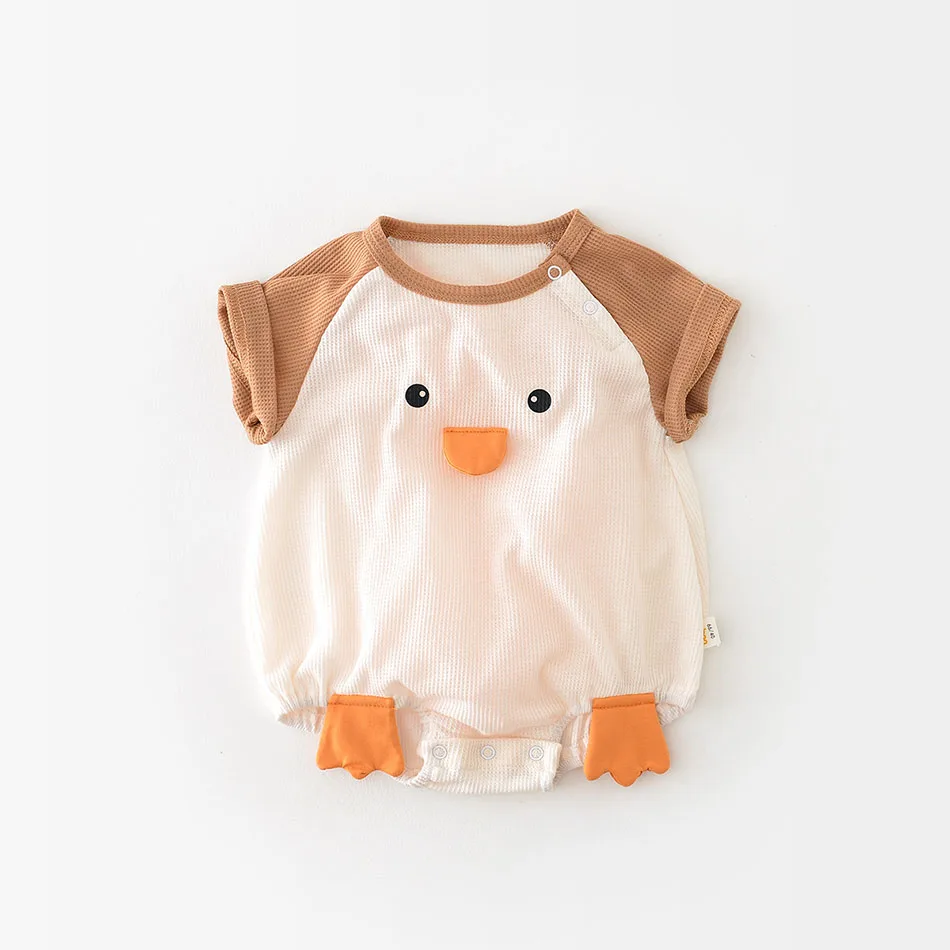 

Newborn Onesie Kids Blue Orange Romper Children Short Sleeve Casual Sleeper Infant Birthday One-Piece Penguin Jumpsuit 0-24M