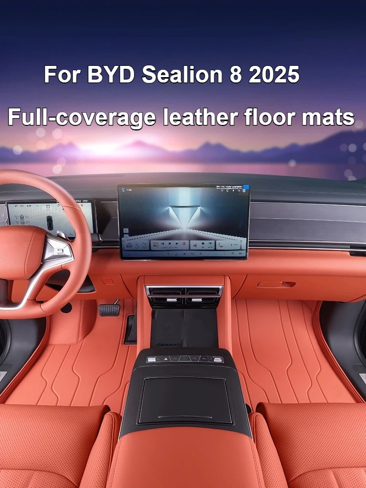 

For BYD Sealion 8 2025 Full Surround Floor Mats DMP/EV TPE Leather Waterproof and Dirt-Resistant Carpet Modification Accessories