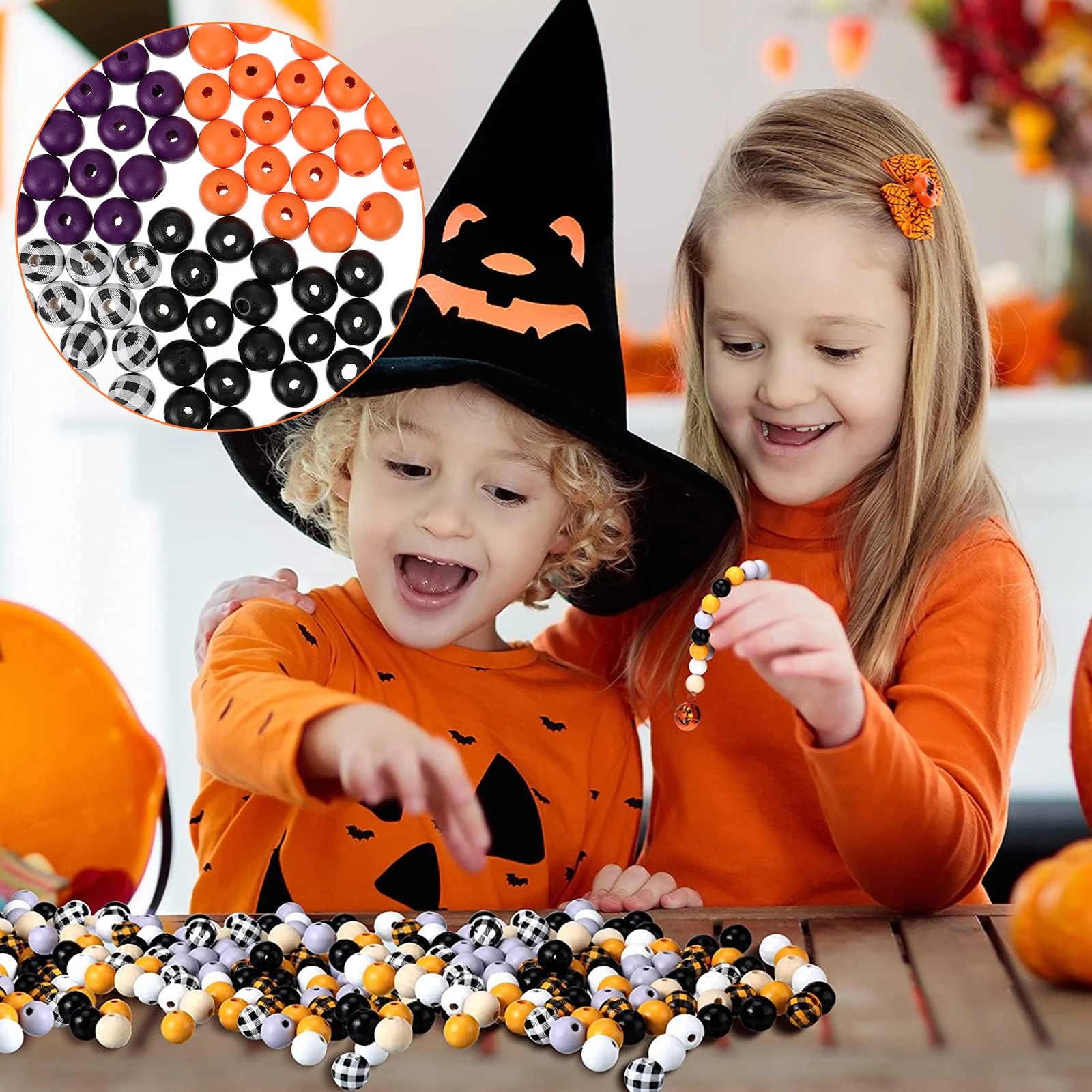 

Wooden Beads for DIY Jewelry Making Round Spacer Charms Decorative Loose Beads Craft Accessories Wooden Pendant