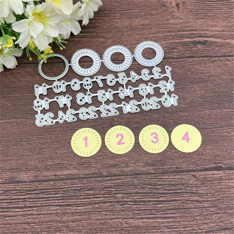 Number Background of Frames Metal Cutting Dies Stencils For DIY Scrapbooking Decorative Embossing Handcraft Template