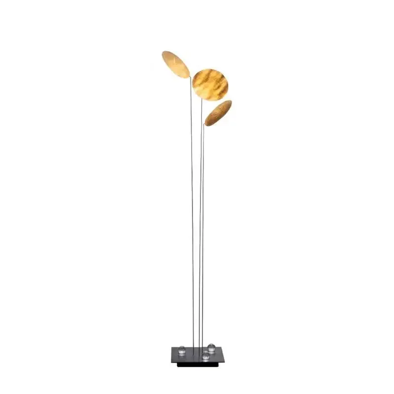 German sofa edge ambient light ornament designer modern minimalist art villa living room decorative gold foil floor lamp