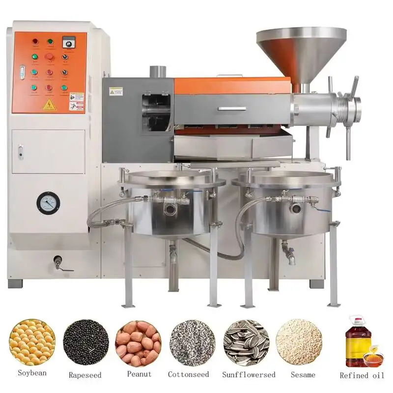 Soybean Walnut Oil Press Machine 400kg /hour High Yield Edible Oil Processing: Strong Aroma Peanut Oil And Soybean Oil