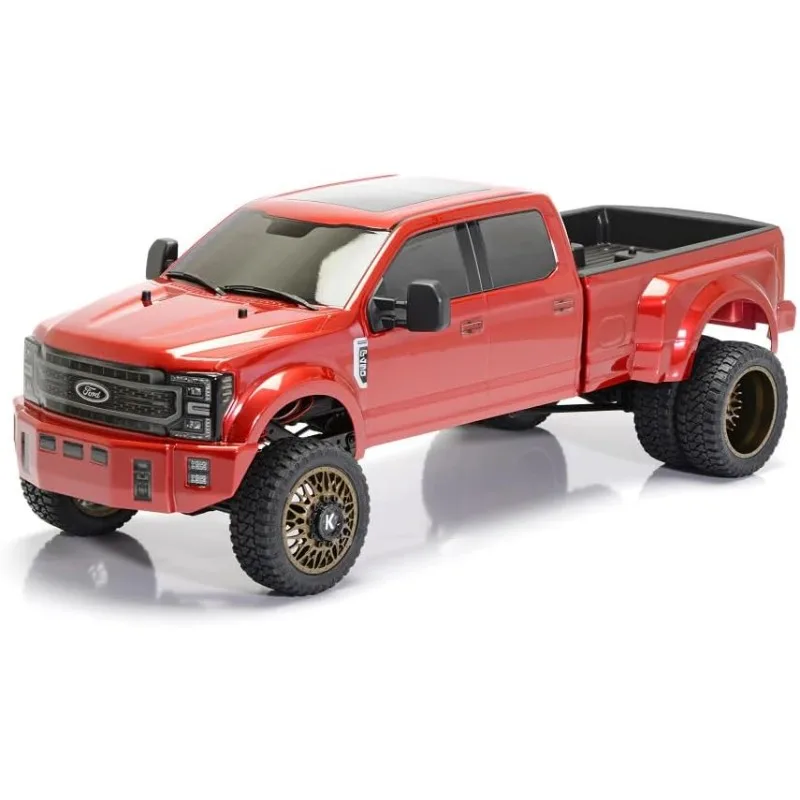 1/10 RC Crawler - F-450 SD KG1 Wheel Edition 4WD RTR Truck, All-Terrain, Water-Proof for RC Hobbyists, Red Candy Appl