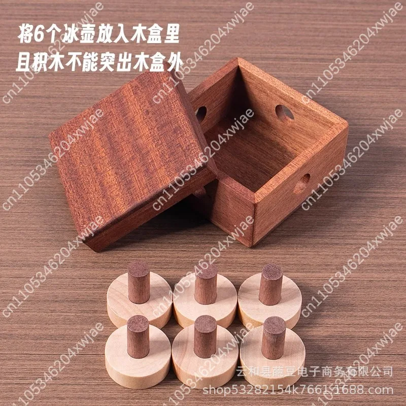 10-Level Burr Puzzle Brain Teaser IQ Toy for Adult and Student Unlocking Challenge Stress Relief Educational Wooden Game