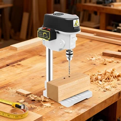 Corded Mini Table Drill Drill Press Stand 340W 16000rpm 3 Speed Mini Electric Wood Hole Drilling Machine Bit 1mm-10mm Low Noise