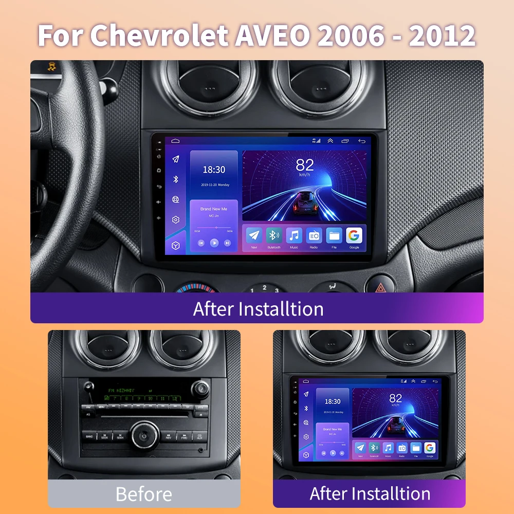 Android 13 For Chevrolet Aveo T250 2006 - 2012 Nexia 1 2020 - 2022 Car Radio Multimedia Video Player Navigation GPS No 2 Din DSP