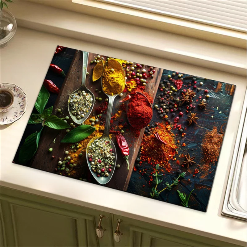 Diatomaceous Earth Kitchen Drain Mat Quick Drying Bowl & Chopstick Anti-Slip Desktop Insulation Mat for Coffee Machine