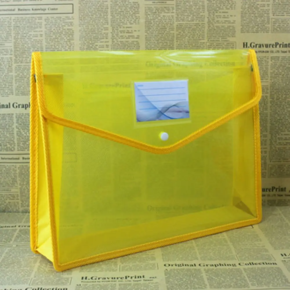 Wallet Accordion File Pouch Snap Button Letter Size Expanding File Folders Document Bag File Folder Plastic File Wallet