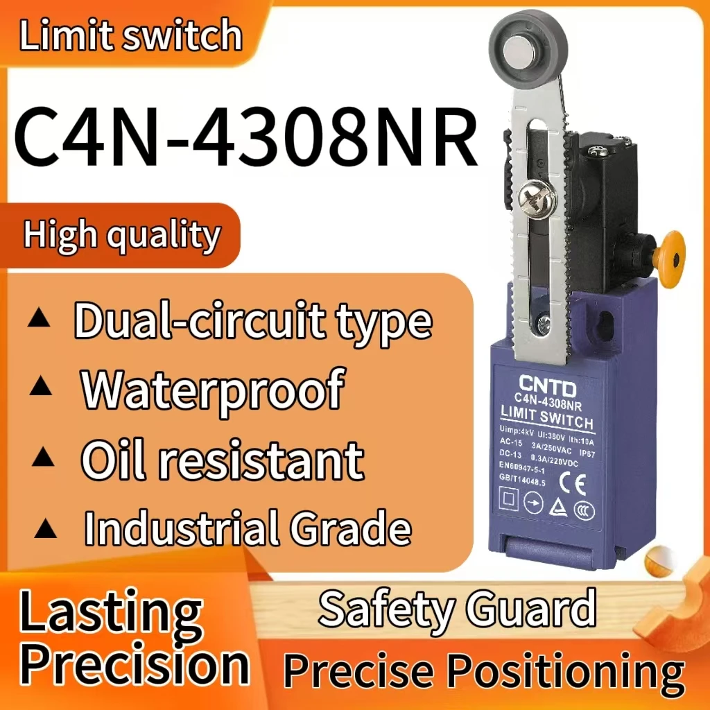

CNTD C4N-4308NR Manual Reset Limit Switch C4N-4A2GR Travel Switch Electrical Component for Industrial Use