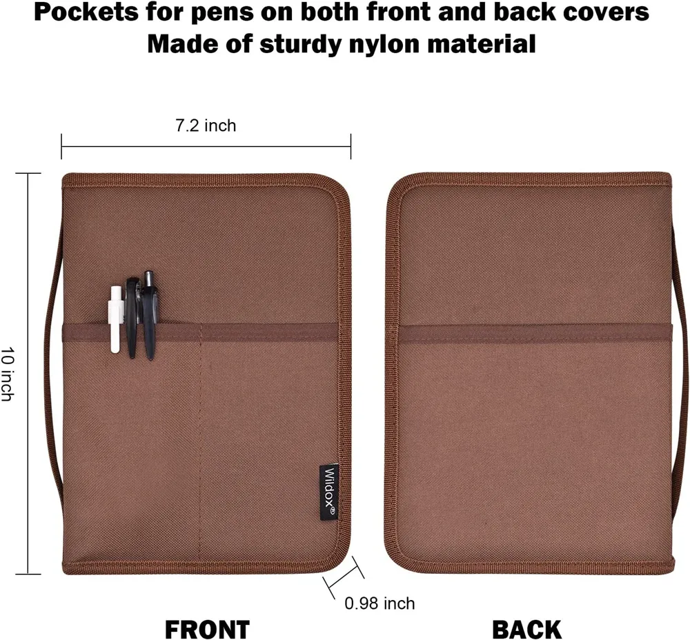 A5 Journal Notebook Cover with Double YKK Zipper, with Pen Holder for A5 Moleskine LEUCHTTURM Journals Planners Sketchbooks