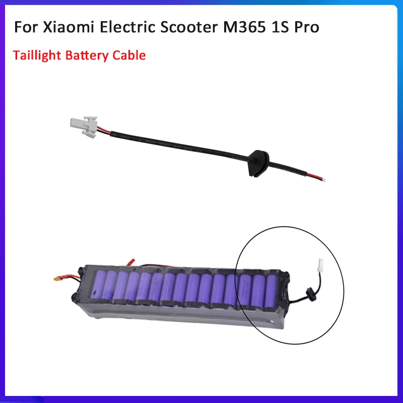 Taillight Battery Cable With Silicone Waterproof Plug For Xiaomi Electric Scooter M365 1S Pro Kickscooter Rubber Line Terminal