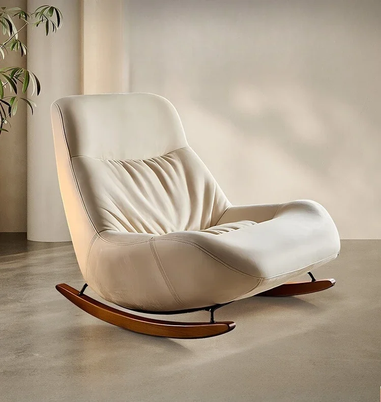 

Cream Wind Leisure Chair Modern Simple Single Balcony Household Lazy Sofa Chair