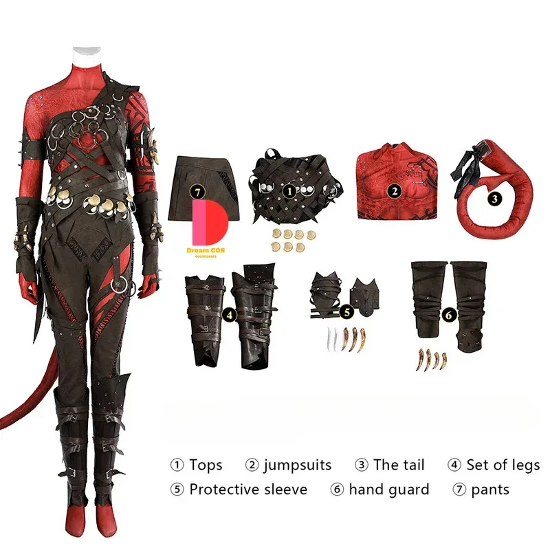 Gate 3 Game Baldur Karlach High Quality Cosplay Costume Karlach Uniform Full Set and Individual Items Are Sold Christmas Outfits