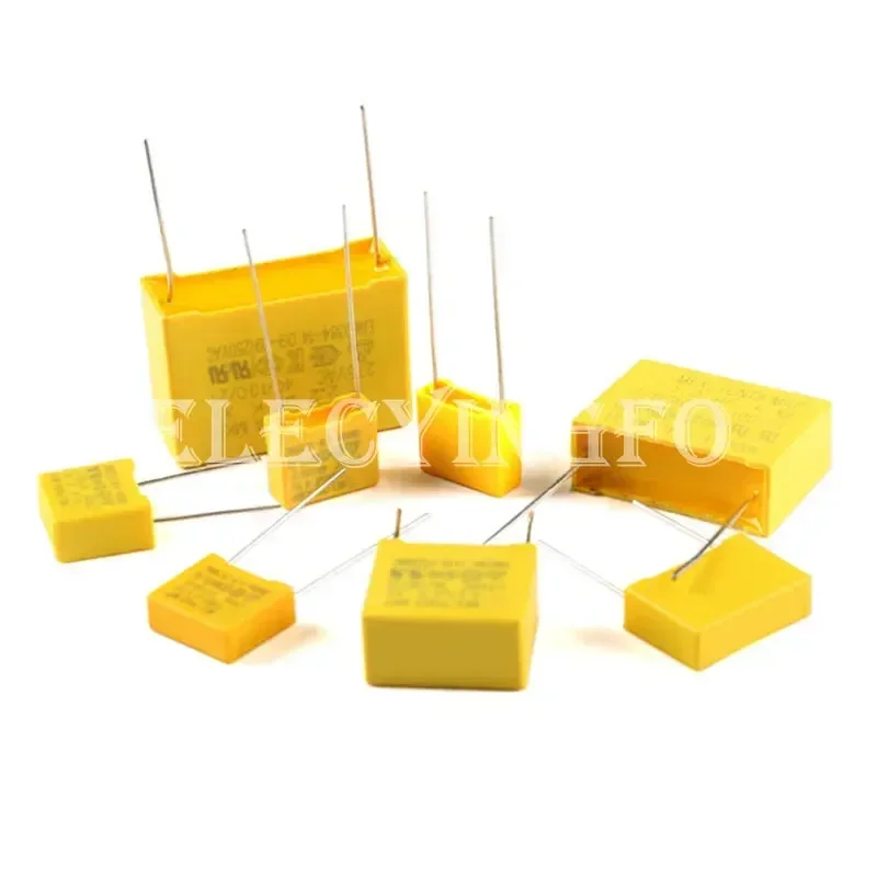 10 قطعة X2 مكثف السلامة 275VAC 275V 10nF 22nF 33nF 47nF 0.1 فائق التوهج 0.15 فائق التوهج 0.22 فائق التوهج 0.33 فائق التوهج 0.47 فائق التوهج Polypropylene فيلم