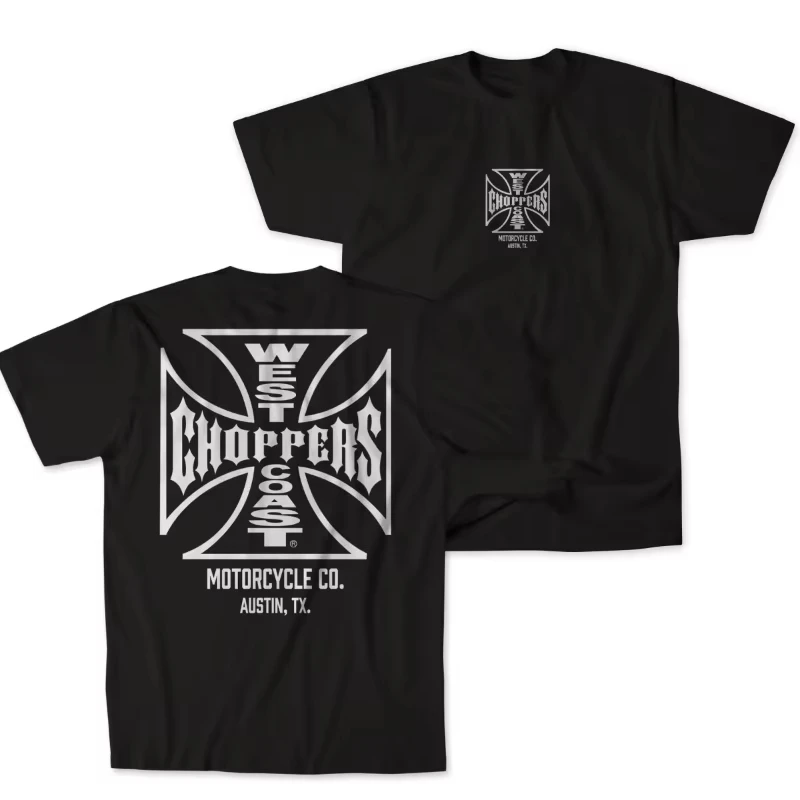 Vintage West Coast Choppers Long Beach California Choppers Maltese Graphic Tee Cotton Mens Womens T-Shirt Summer Streetwear