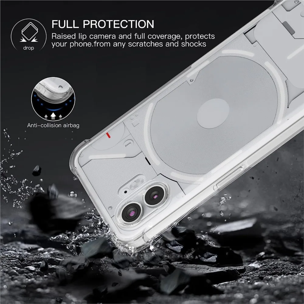 وسادة هوائية حافظة شفافة لهاتف لا شيء 3A lite 3 1 2 Pro One Two غطاء هاتف من السيليكون الناعم المقاوم للصدمات لا شيء Phone1 Phone2