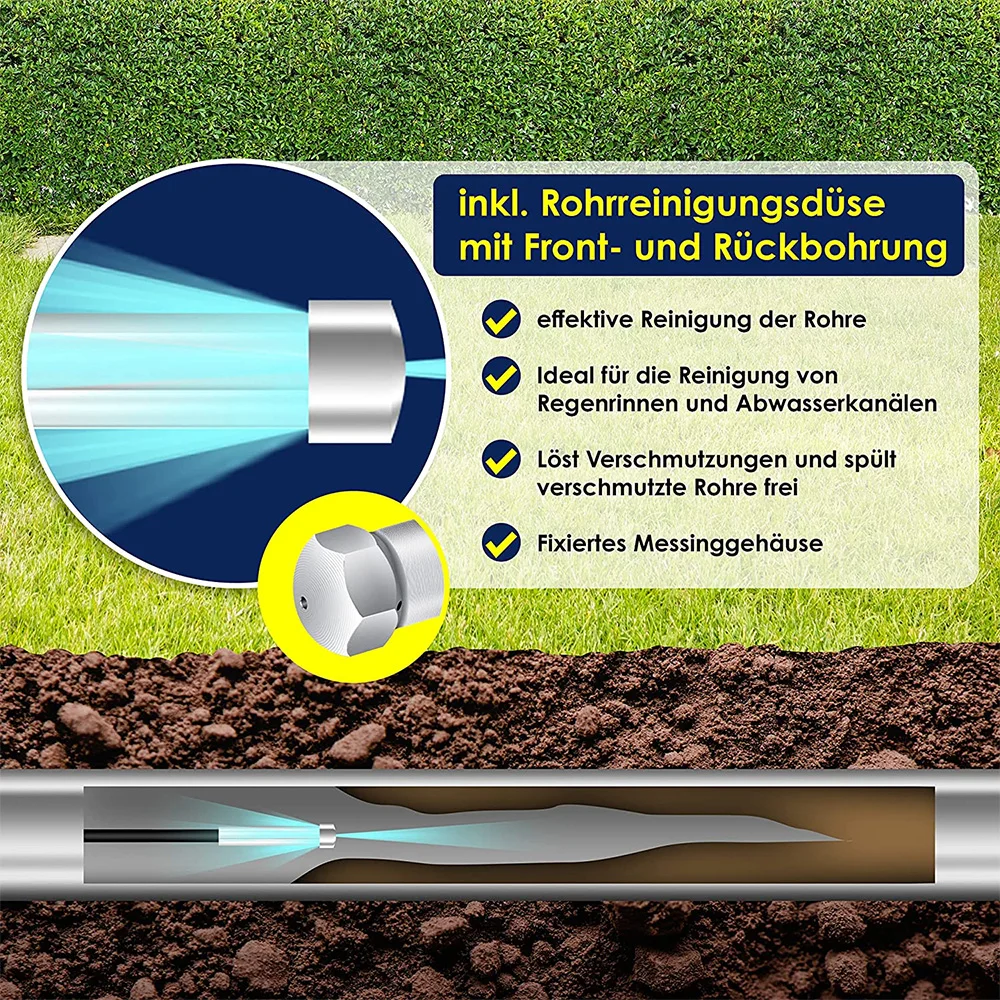 Rouewysokociśnieniowa rura odpływowa czyszczenie kanalizacji dysza do pogłębiania dysza do czyszczenia karcher adapter akcesoria środek do