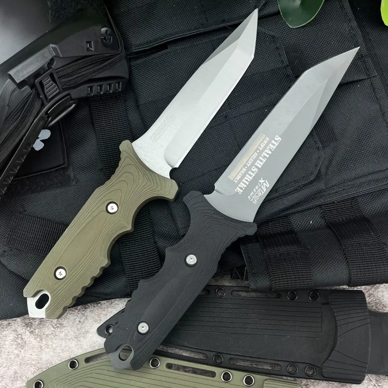 

MT8071 Straight Knife 440C Blade ABS Handle Jungle Adventure Hunting Battle Sharp Cutting Multi-functional Knives Men's Gift