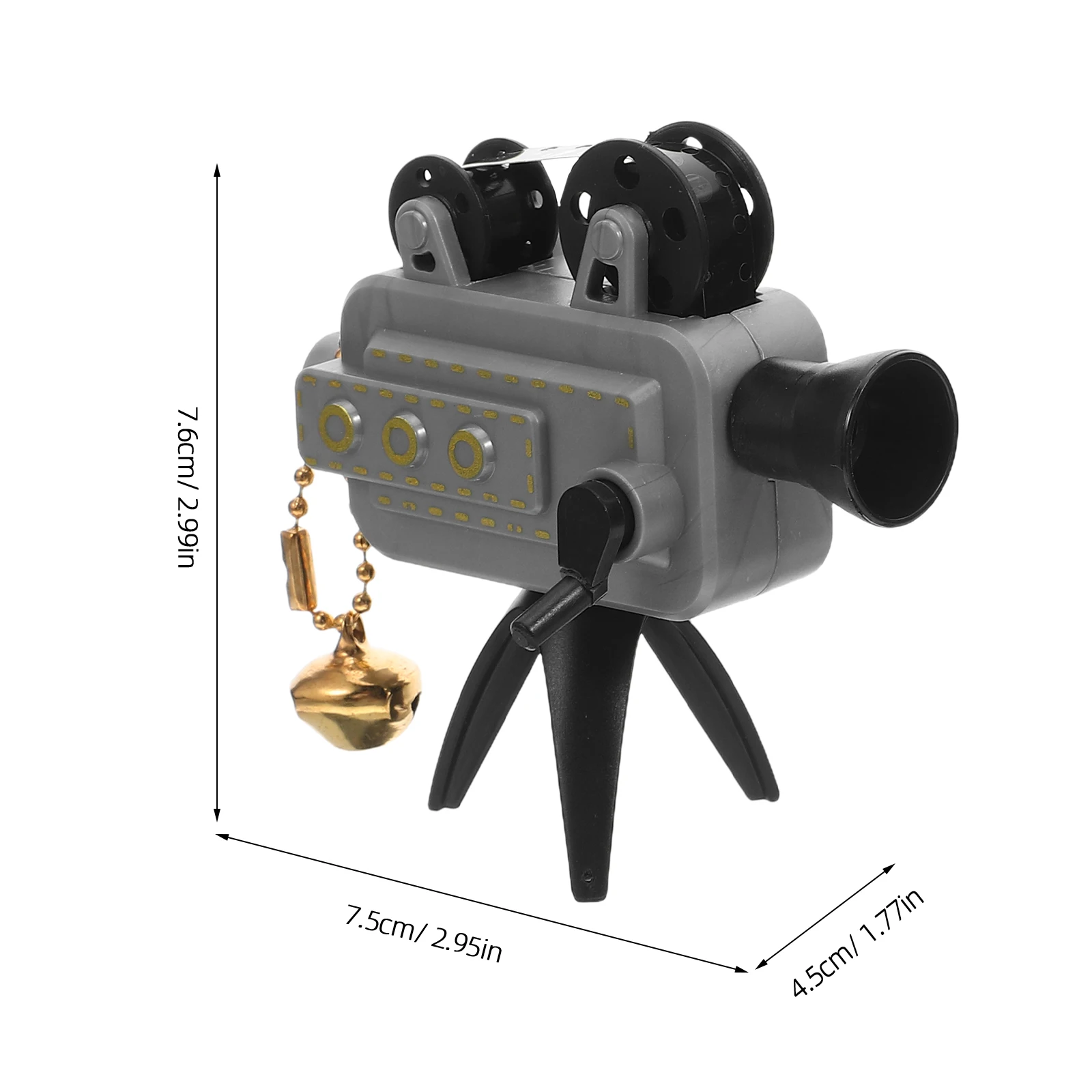 Projetor de filme vintage, 2 peças, mini dispositivo de filme, estilo retrô, operado manualmente, para decoração de quarto, teatro, festa temática, acampamento