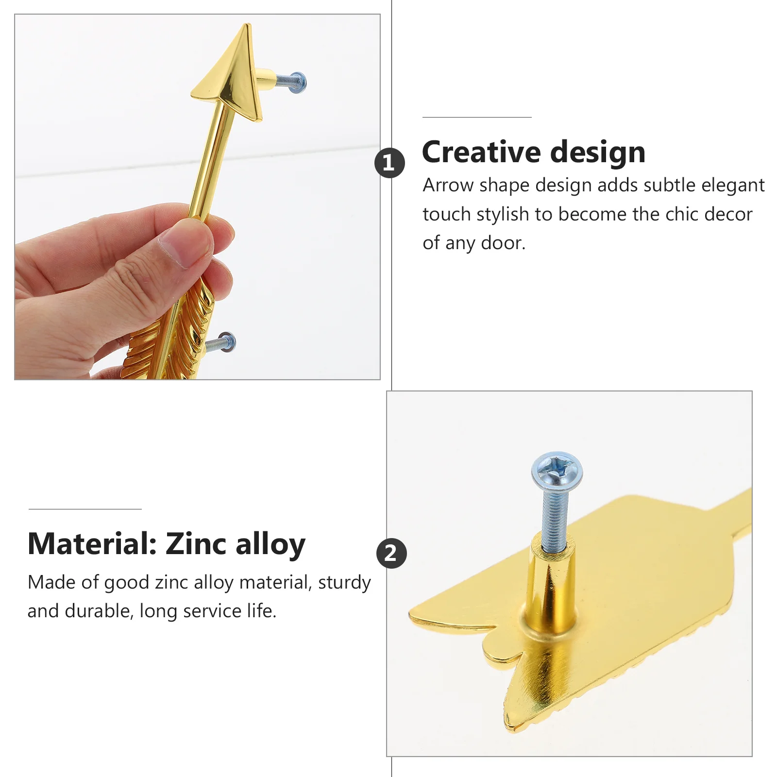 

4pcs Arrow Shaped Cabinet Handles Zinc Alloy Drawer Pulls For Wardrobe Cupboards Closet Furniture Decor Modern Durable