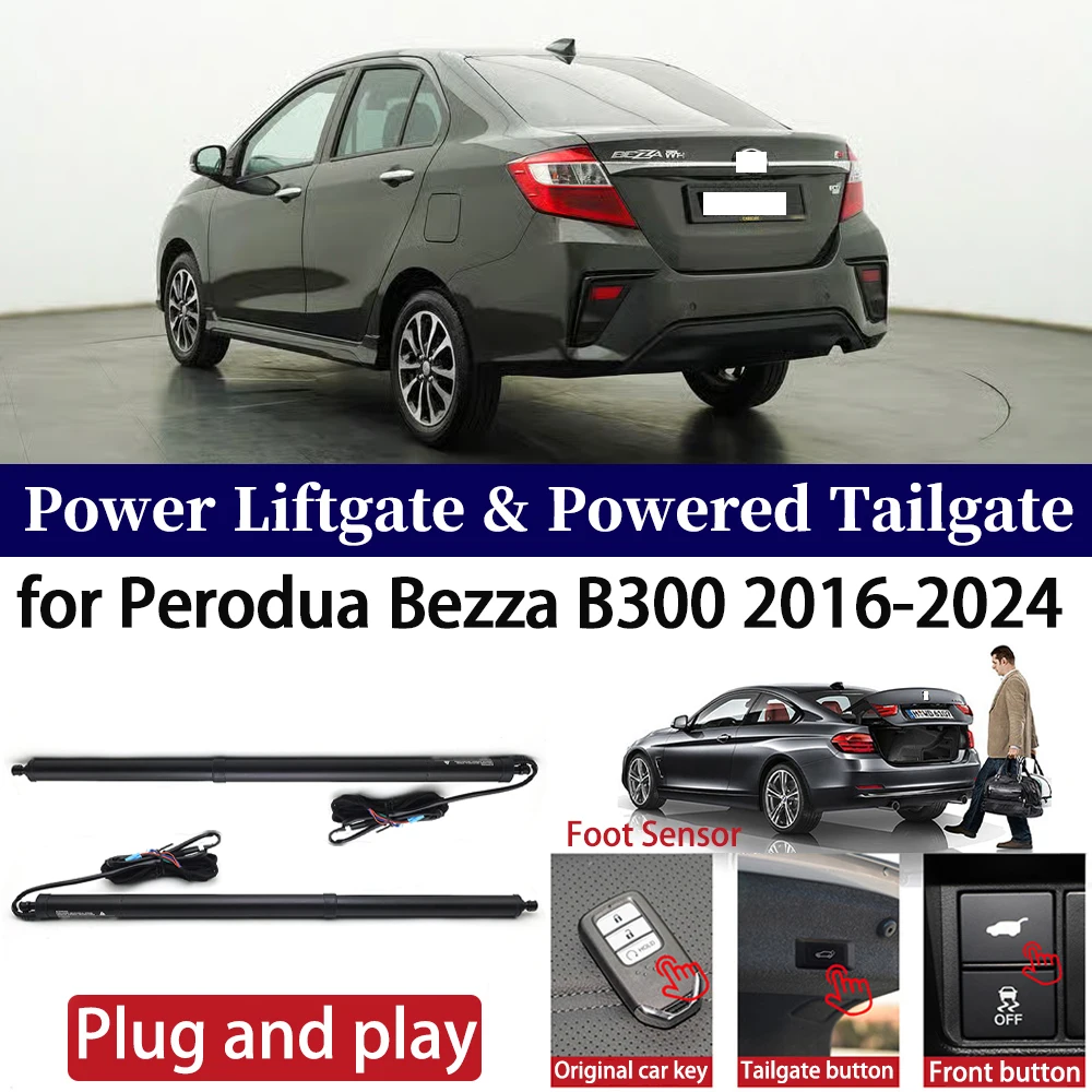 

ZhuCamX for Perodua Bezza B300 2016-2024 Car OEM Power Liftgate Automatic One-Click Powered Tailgate Strut Plug and paly