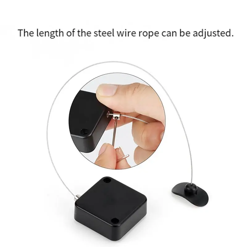 ABKN Retractable Remote Control Tether with Safety Lock 4pcs TV Remote Leash Adjustable Anti-Loss Strap for Home