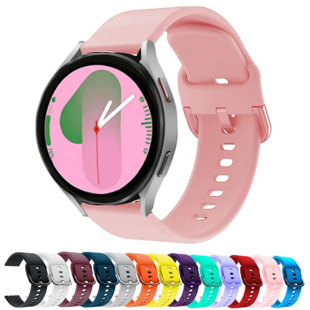 Pulseira de Silicone Sport para Samsung Galaxy Watch, 20mm, 22mm, 4, 5 Pro, Classic, Active 2, 44mm, 40mm, Huawei Watch GT 2, 3 Pro Band