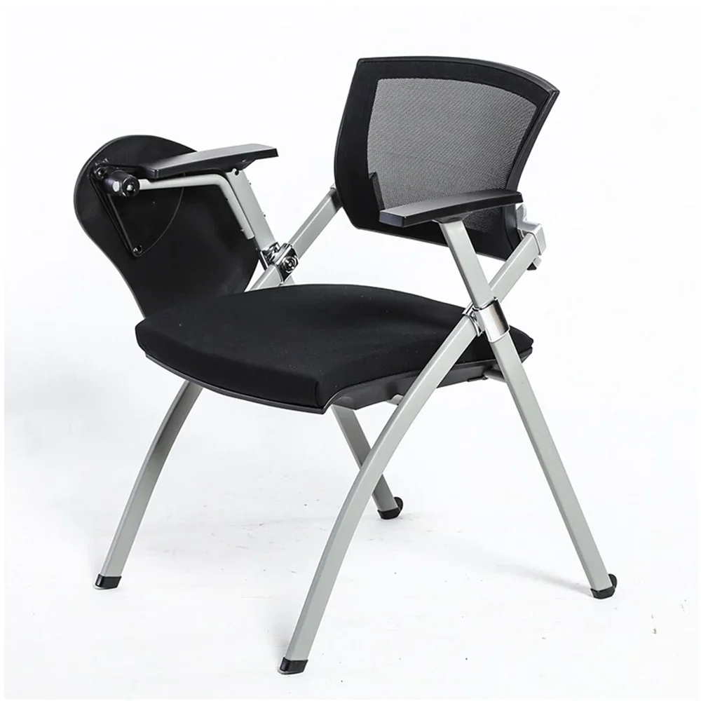 

Training Conference Chairs With Table Board Backrest Hollow Out Design Folding Stool Modern Simplicity