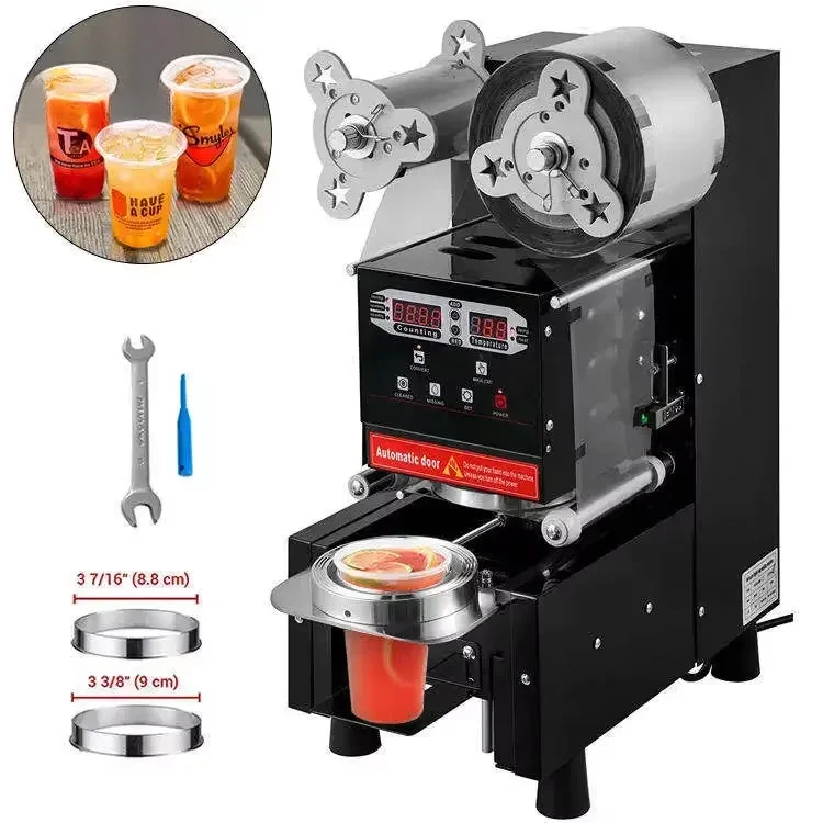 Digital Manual/semi-automatic Milk Tea Cup Plastic Cover Sealing Machine Plastic Packaging Cups Machine