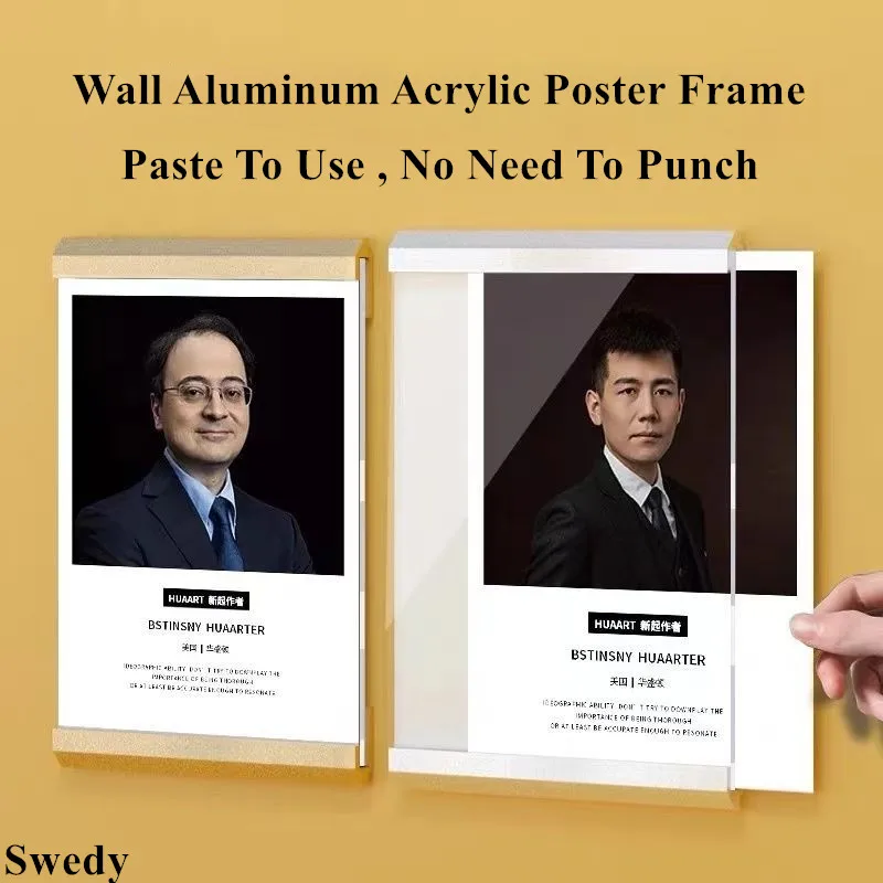 

5 PCS A5 148x210mm Price Label Menu Holder Sign Holder Board Wall Mount Self-adhesive Acrylic Picture Photo Poster Display Frame