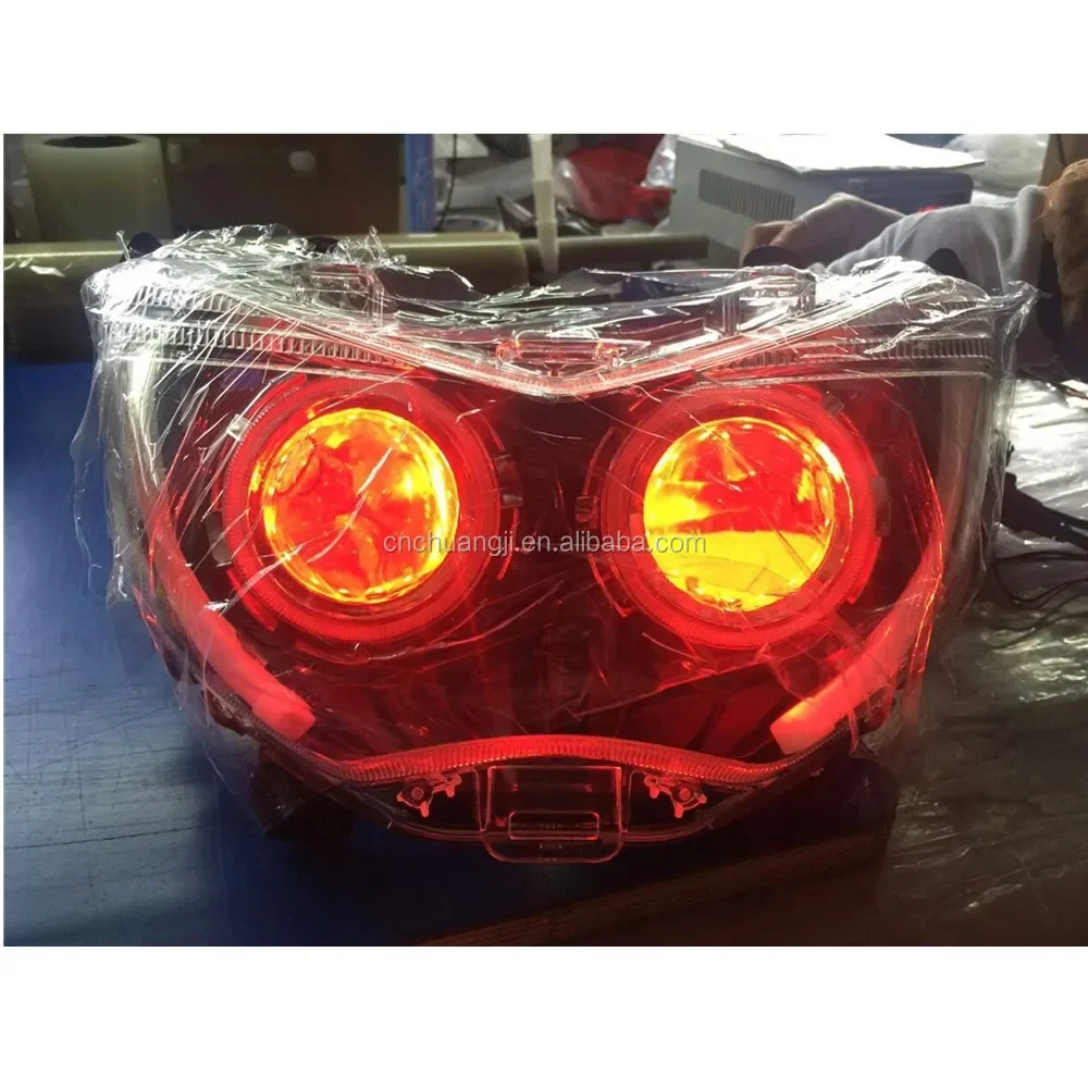 

JPA Motorcycle SPARE parts Red HID LED headlight h4 front HEAD lamp for nmax 155 125 2018 accessories SCOOTER