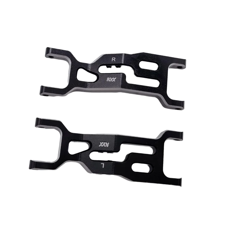 KYX Racing Aluminum Front Suspension Arms Upgrades Parts Accessories for 1/16 1/18 RC Crawler Car LOSI Mini-B Brushed Mini-T 2.0