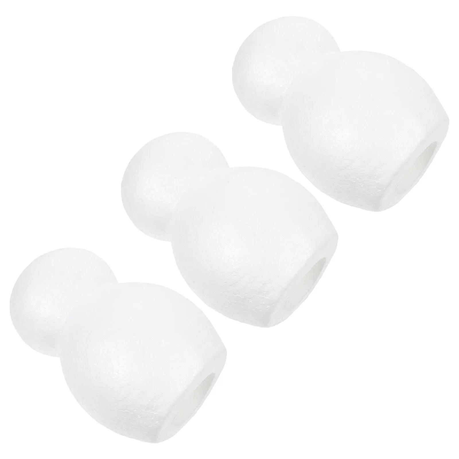 

Набор из 3 фигурок снеговиков из пенопласта для детского творчества: безопасная, экологичная развивающая игрушка для развития координации рук и мелкой моторики