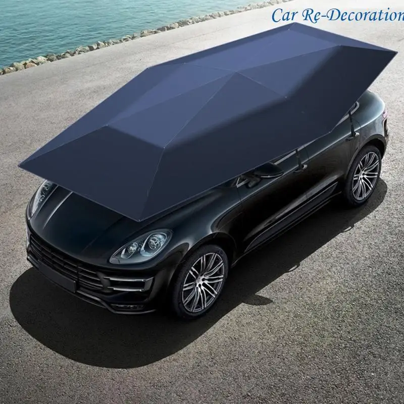 

R58D Outdoor Detachable Automatic Foldable Car Sunshade Umbrella 520x230cm Suitable For SUV Camping Family Trips Easy Storage