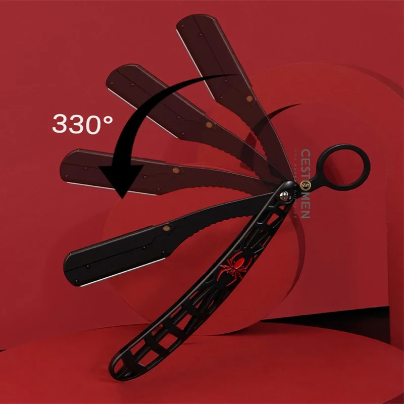 Профессиональная Безопасная бритва нового типа с прямыми краями из нержавеющей стали, держатель для парикмахерских ножей для удаления волос, складные инструменты для бритья