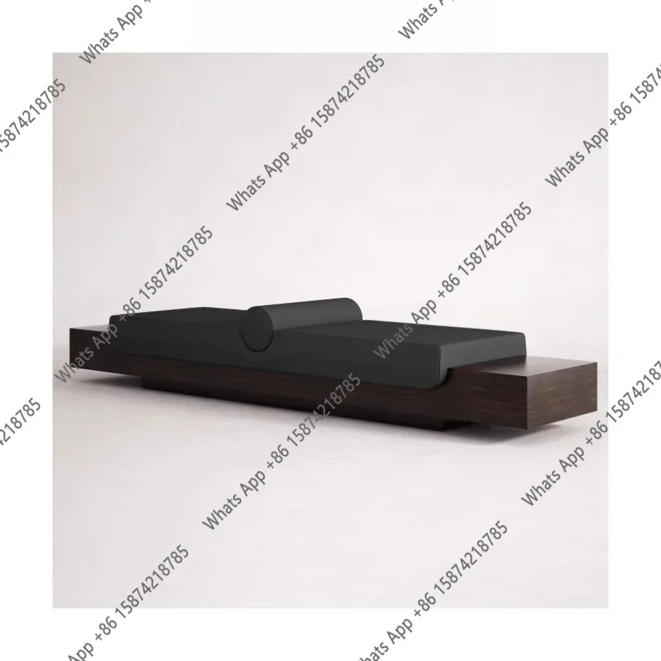 BJ 46 Medieval Style Designer Solid Wood Bedroom Bedside Stool Wabi Sandy Wind Shopping Mall Model Room Rest Bench
