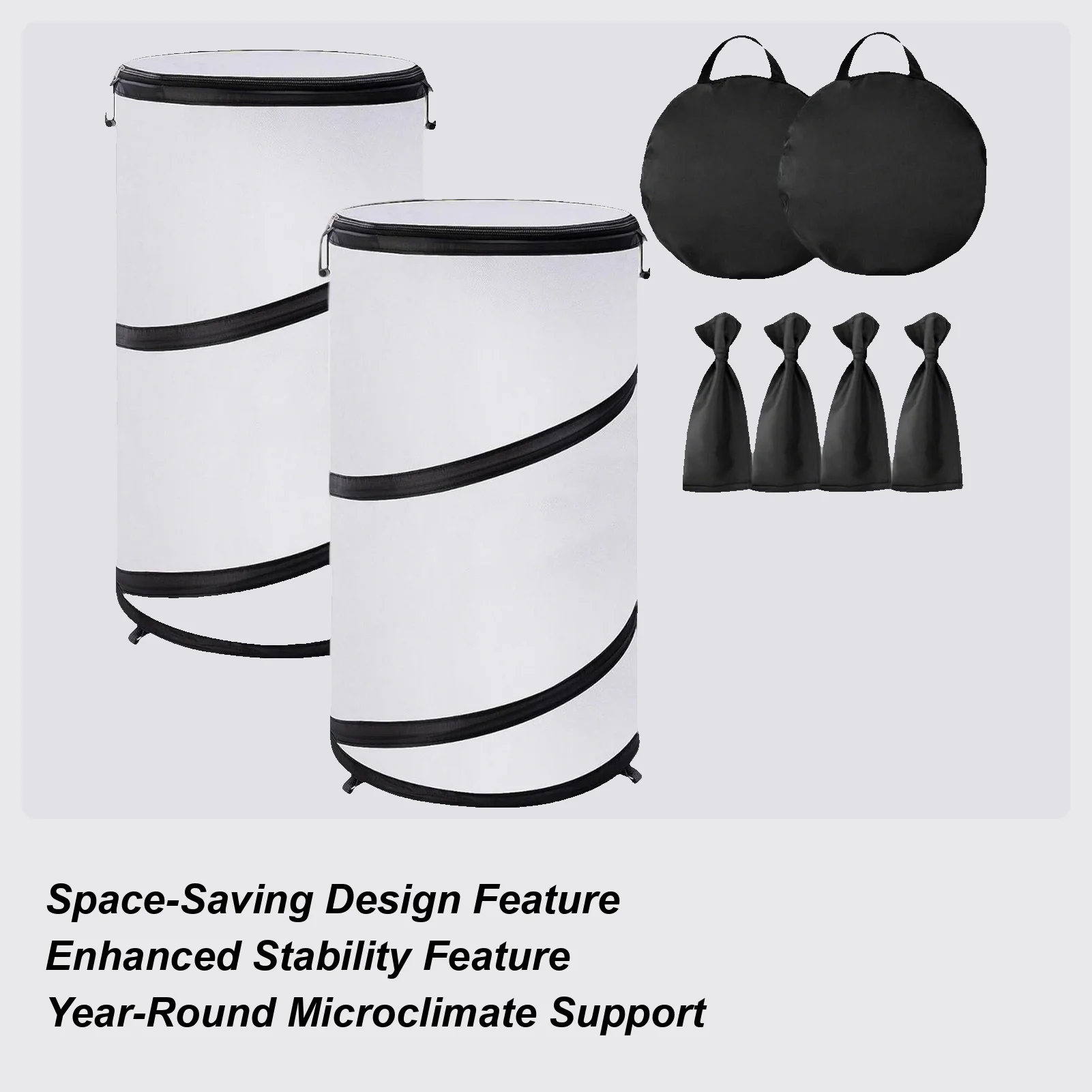 

2 шт. зимние чехлы для растений, небольшие всплывающие защитные чехлы для замерзания, снежные и морозные чехлы для комнатных и уличных садовых растений, овощей