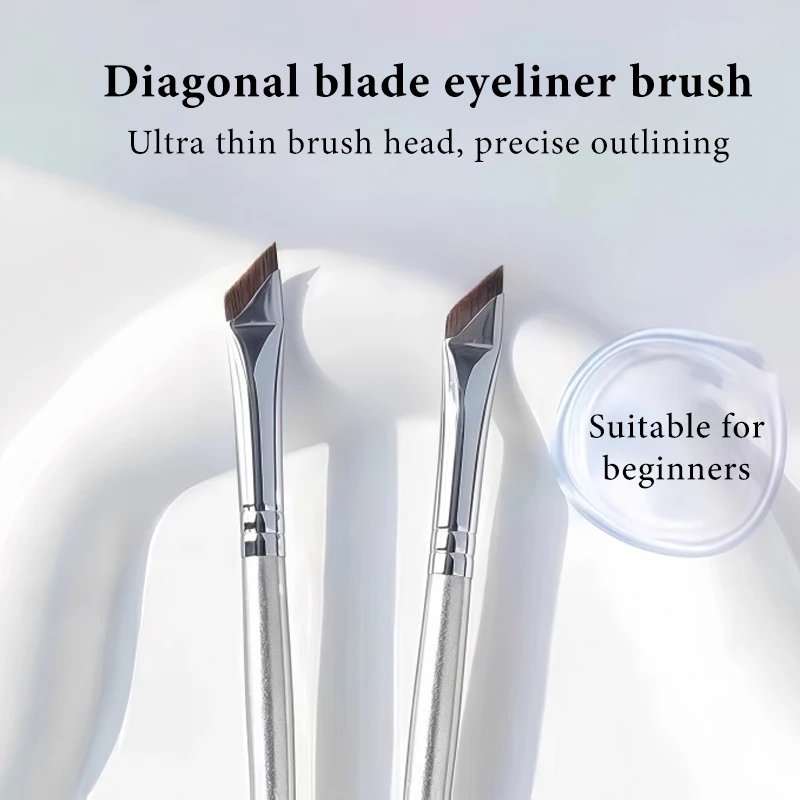 1/2/3PCS Professional Ultra Thin Angled Eye Liner Brush Fine Angle Flat Eyebrow Contour Makeup Detail Brushes Face Makeup Tools