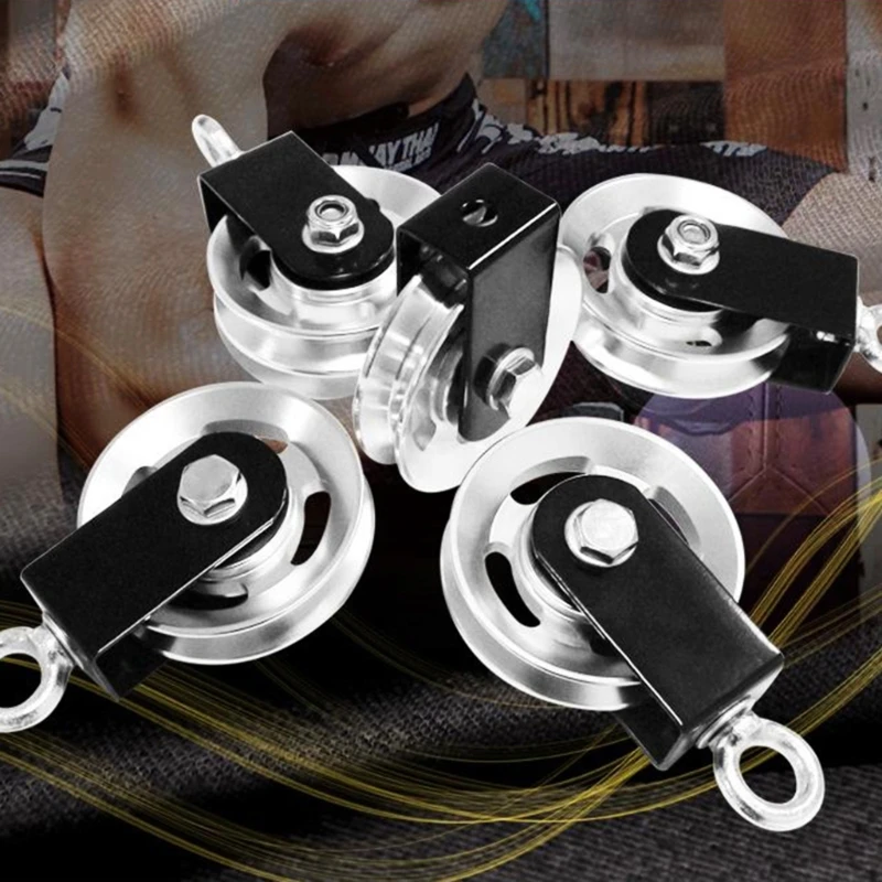 XH-001 Silence Fitness Cable Attachment Aluminum Pulley Exercise Pulley Wheels Snatch Block Pulley Wheel DIY Attachment