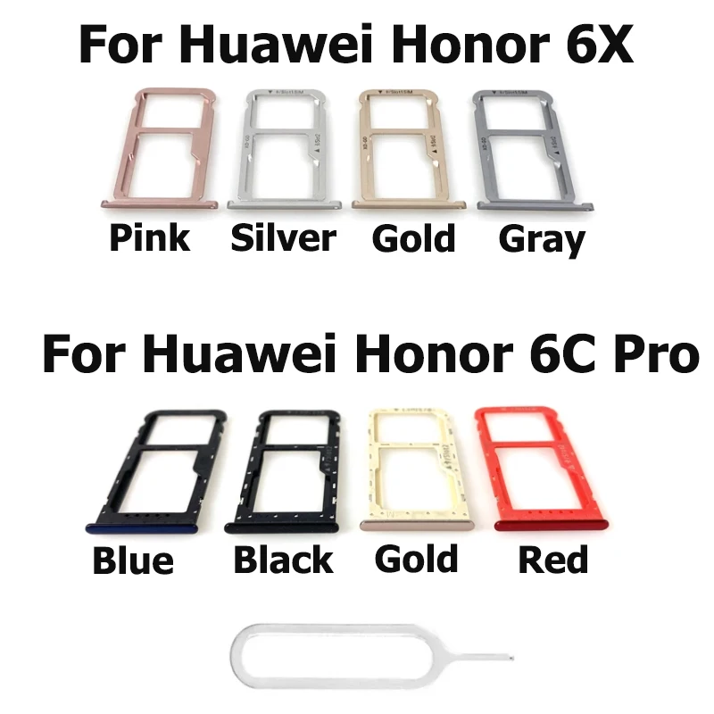 Replacement For Huawei Honor 6C Pro SIM Micro SD Card Tray Slot Holder Repair Parts For Honor 6X