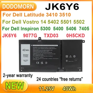 Dell Inspiron 5300 5301 5401 5408 5409 5508 5509 Latitude 3410 Vostro 14 5402 5501 5502 40WHの新しいJK6Y6 H5CKDラップトップバッテリー5300 5301 5401 10ベストセールスバッテリーDell Inspiron 5559 -№6