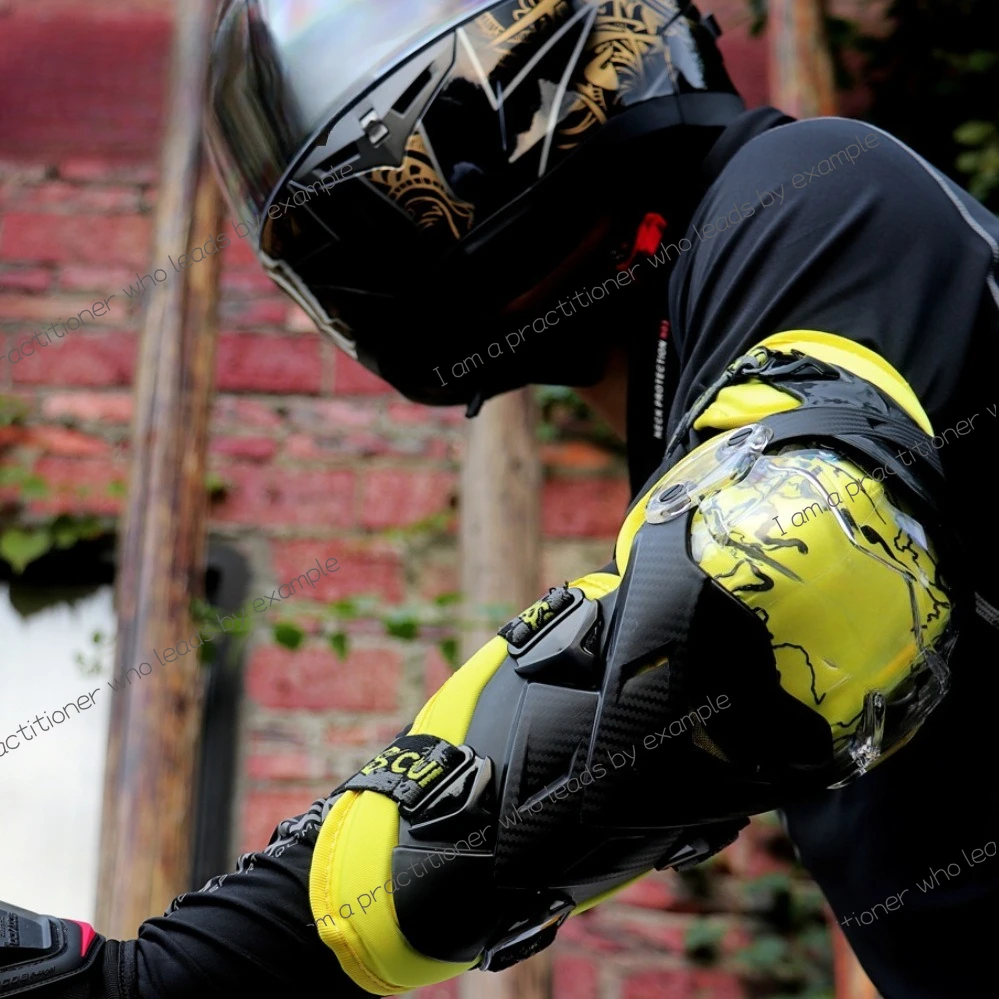 

Applicable to E09 Outdoor Leggings Motorcycle Rider Elbow Pads Off-Road Protection Racing Street Car Activity Joint Black