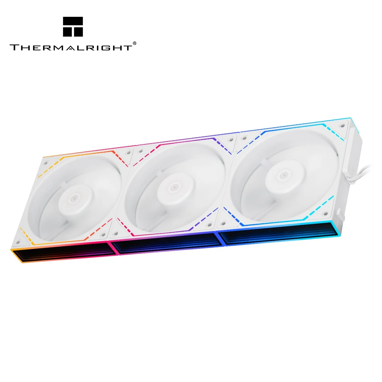 Thermalright TL-M12QRW Snow White Reverse Fan Daisy Chain 120mm ARGB PWM Intake Cooling Fan for PC Build 3-Pack