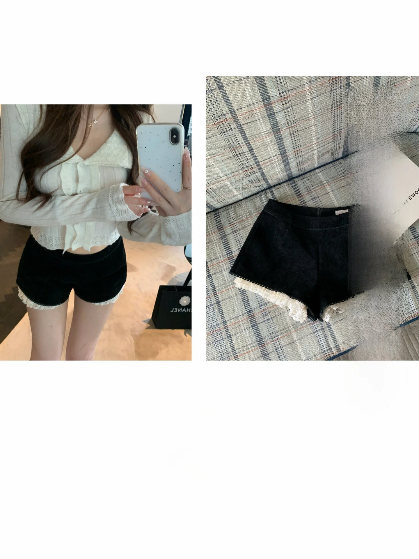 

Женские повседневные брюки Lukira Bla Rayon с кружевной отделкой, прямого кроя, весна 2026, новые, утягивающие, короткие, повседневные