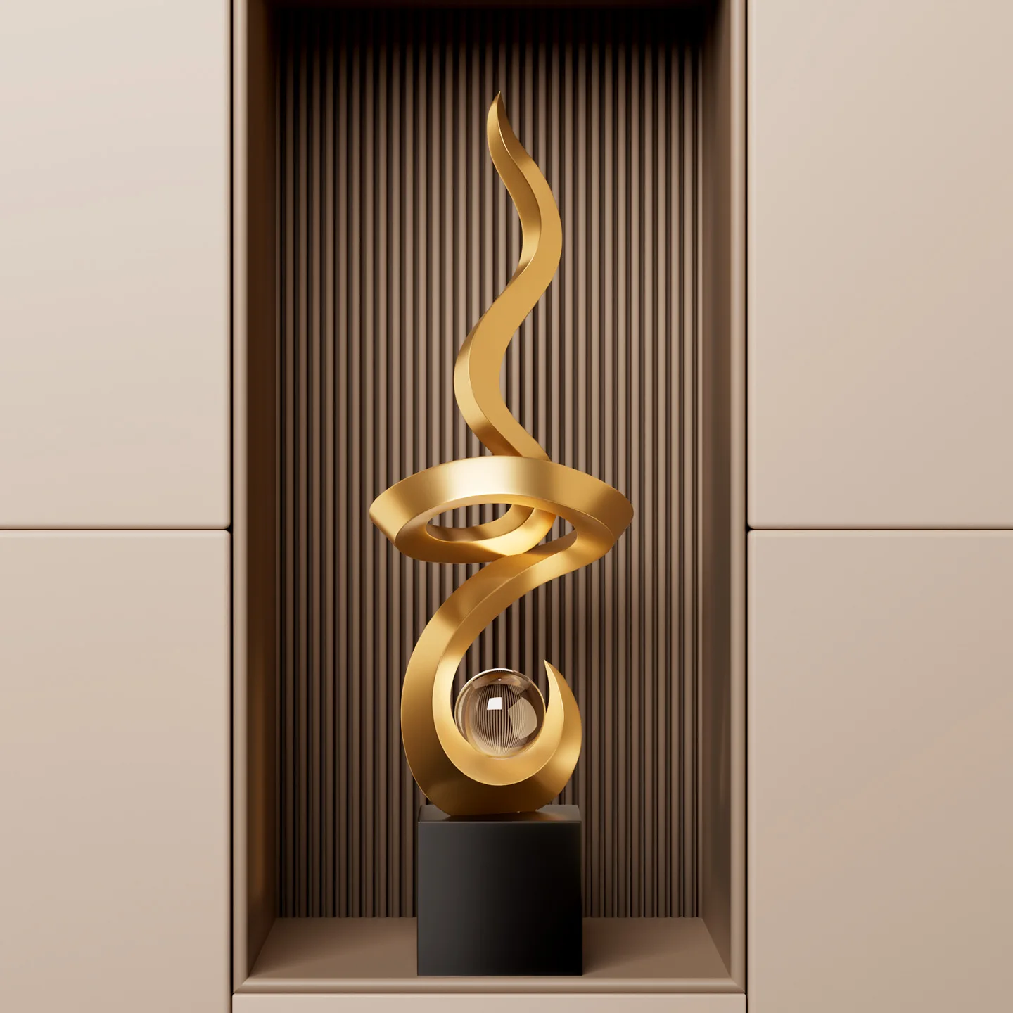 Fengsheng water ornament, modern simplicity, light luxury, high-end entrance TV cabinet, living room decoration