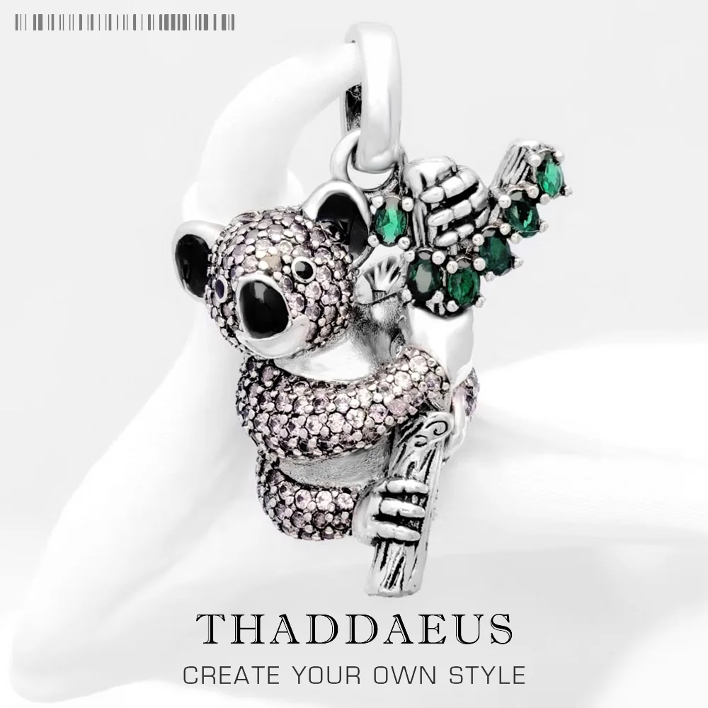Wisiorek Koala Summer Brand New Fine Jewelry Europe 925 Sterling Silver Power Animal Prezent dla kobiet mężczyzn